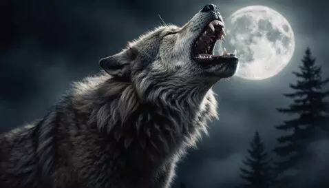AI Video from prompt: The wolf transforms into a werewolf