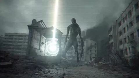 AI Video from prompt: A young Russian woman named Katya is filming an 