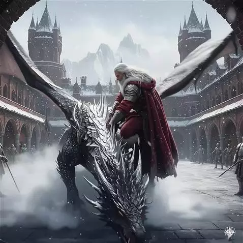 AI Video from prompt: A legendary, robust figure in a crimson winter s