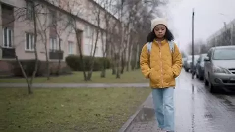 AI Video from prompt: 9 yo Girl walks