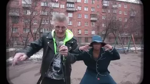 AI Video from prompt: A rapper named Zoomer is an old skinny Russian g