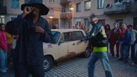 AI Video from prompt: A beatboxer, a mumble rapper and a dancer named 