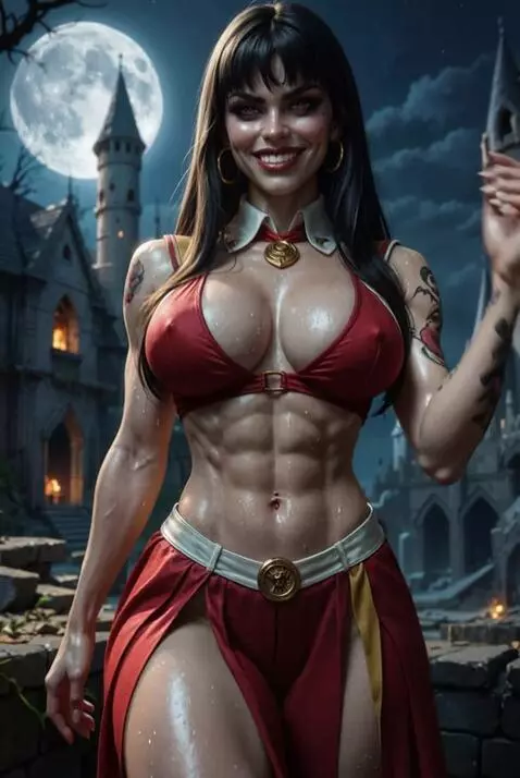 AI Video from prompt: She is athletic, with beautiful, smooth skin, an