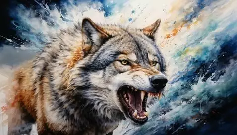 AI Video from prompt: The wolf turns into a werewolf