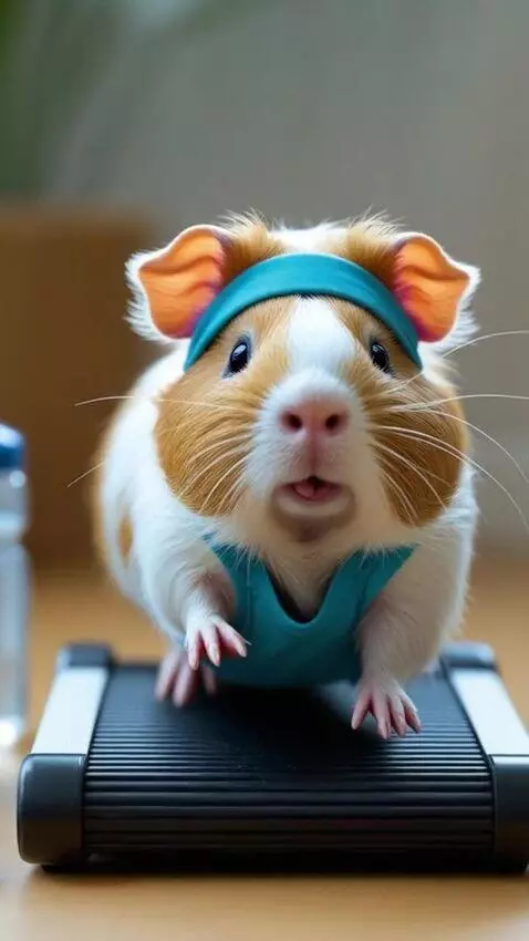 AI Video from prompt: Creative 3D scene. A funny anthropomorphic mouse