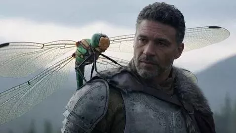 AI Video from prompt: A  WARRİOR HAS A BİG DRAGONFLY  ON İT