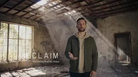 AI Video from prompt: guy in a abanoden house ad