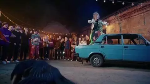 AI Video from prompt: A beatboxer, a mumble rapper and a break-dancer 