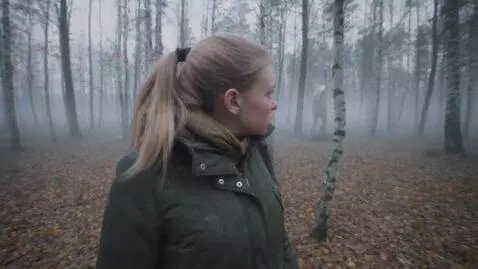 AI Video from prompt: A young Russian woman named Katya is filming an 