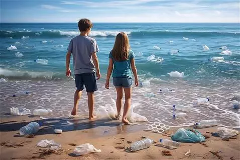 AI Video from prompt: Have the waves of the ocean rolling towards the 