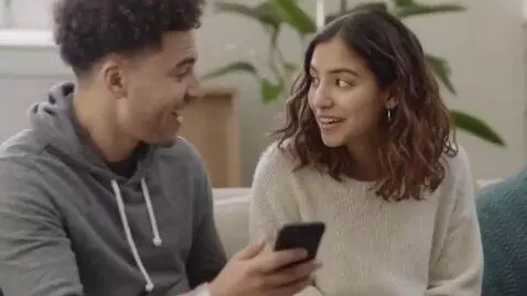 AI Video from prompt: Create a vertical 9:16 UGC-style video of two fr