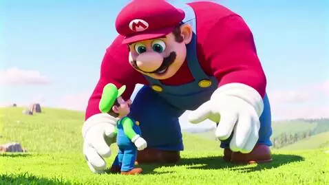 AI Video from prompt: 15.3ft Giant Mario weighs 7.6 tons and 5.9ft Lui