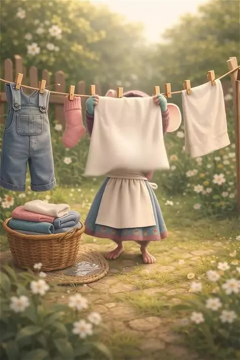 AI Video from prompt: The mouse picks up the wet white thing, carefull