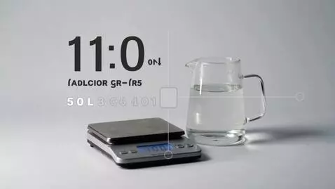 AI Video from prompt: Minimalist composition: digital scales showing p
