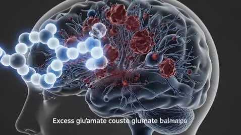 AI Video from prompt: "A calm educational animation: Inside a human br