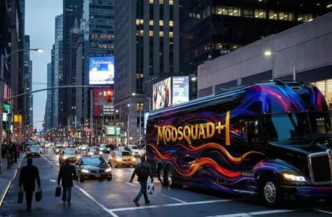 AI Video from prompt: Bus Driving in traffic while people are trying t