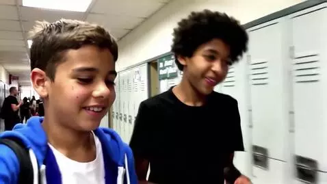 AI Video from prompt: two teenager male talking and laughing