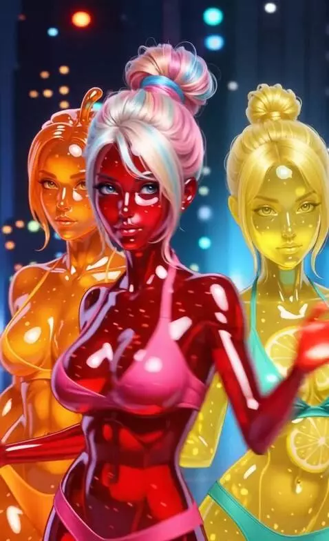 AI Video from prompt: Jelly girls dancing.