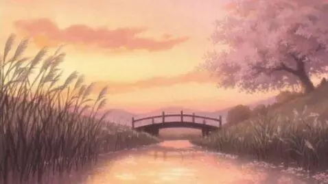 AI Video from prompt: A calm and poetic anime ending scene.  No human 