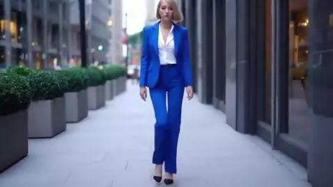 AI Video from prompt: a blonde girl with hair pinned up on the left in