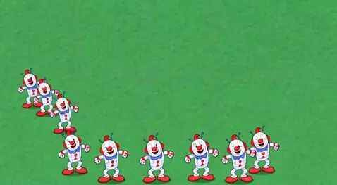 AI Video from prompt: funny 2d animated robot cartoon characters danci