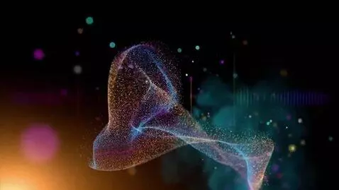 AI Video from prompt: Make what music looks like to a blind person