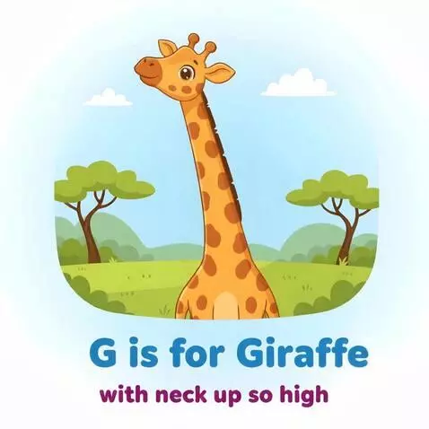 AI Video from prompt: A friendly, tall giraffe with big, gentle eyes s