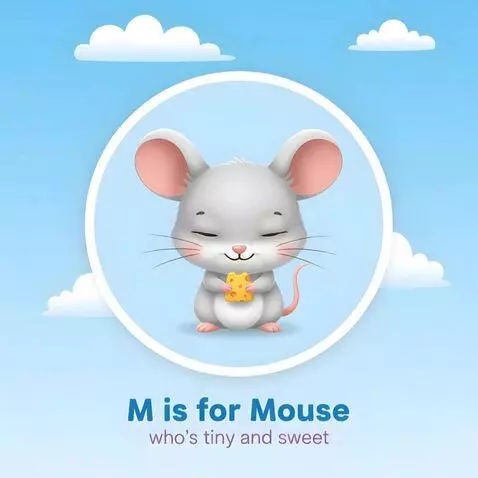 AI Video from prompt: A tiny, incredibly sweet mouse with big, sparkli