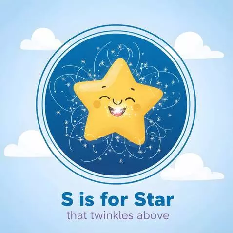 AI Video from prompt: A super friendly, glowing yellow star winks and 