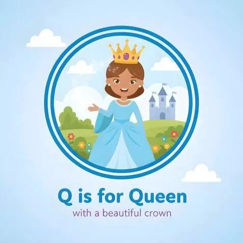 AI Video from prompt: A regal yet friendly queen with a kind smile sit