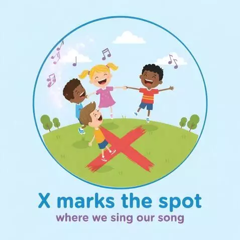 AI Video from prompt: Four diverse, joyful children hold hands, giggli