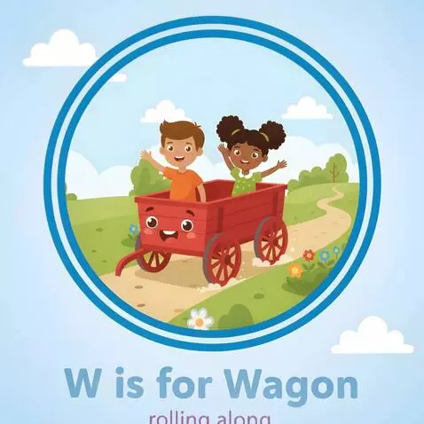 AI Video from prompt: A cheerful red wagon with a happy, friendly face