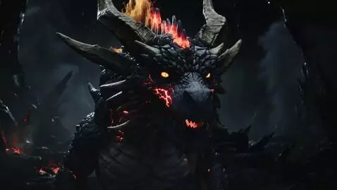 AI Video from prompt: a dragon with fire by darking  is appeared with 