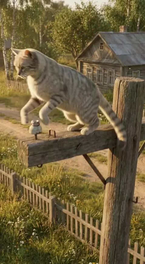 AI Video from prompt: Use the uploaded cat photo(s) as exact character