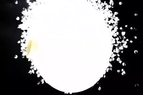 AI Video from prompt: A deep dark blue sphere appears in empty space. 