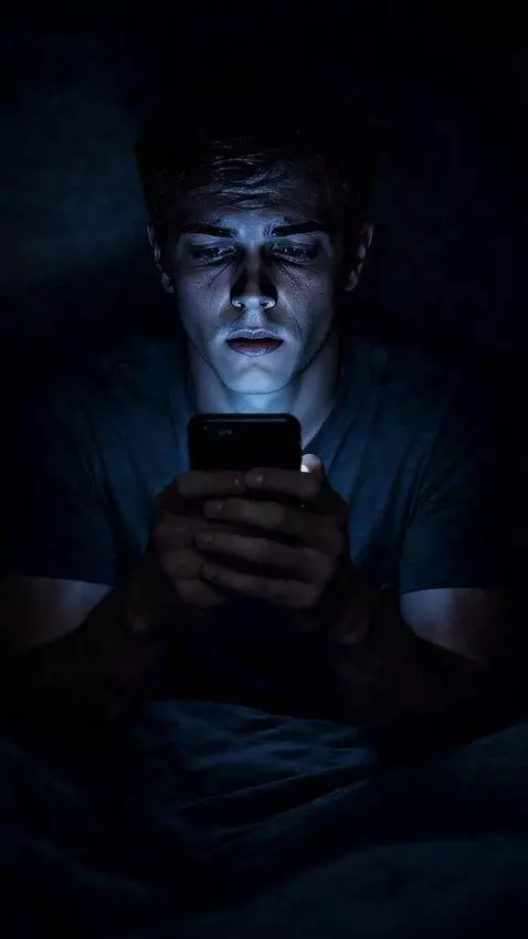 AI Video from prompt: Slow push-in toward face, subtle eye movement, s