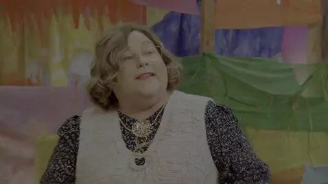 AI Video from prompt: Everything is made of threads and embroidery, a 