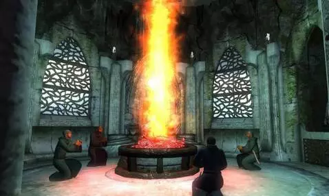 AI Video from prompt: The sorcerers perform a ritual, fall to their kn