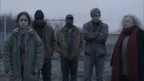 AI Video from prompt: People stand pathetically