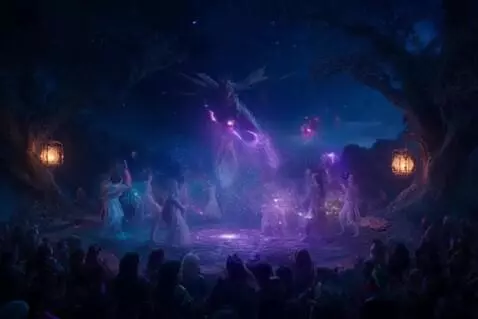 AI Video from prompt: A vibrant and whimsical magic tournament scene u