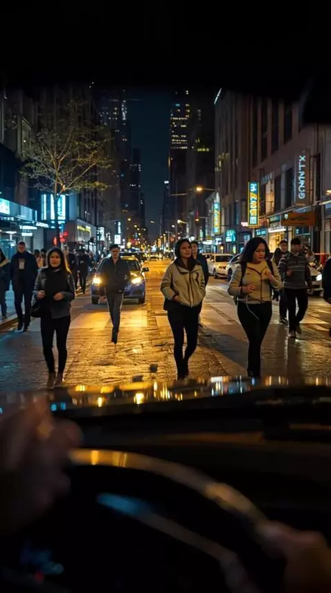 AI Video from prompt: The driver of the car holds the steering wheel a