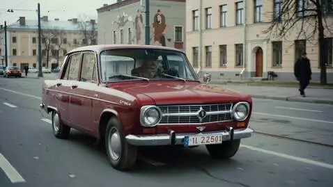 AI Video from prompt: Driving a passenger car along the central street