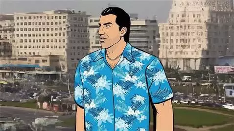 AI Video from prompt: Tommy Vercetti in Tashkent”