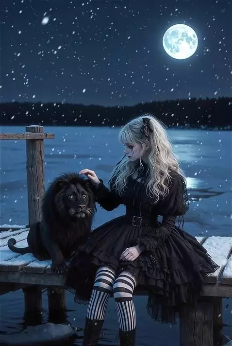 AI Video from prompt: petting a lion cub