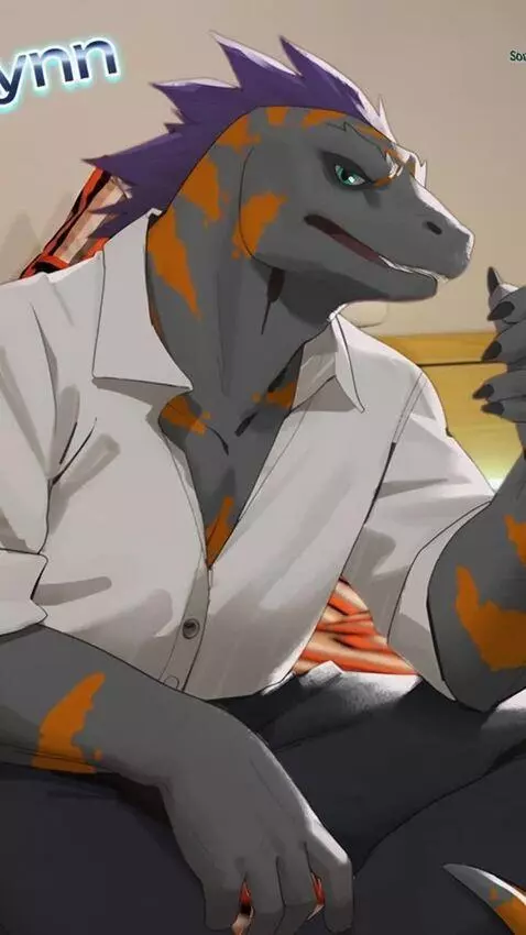 AI Video from prompt: Lizard dude looking at you then say well move fo