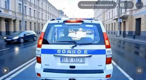 AI Video from prompt: Early morning. Russia. A city street. Wet asphal