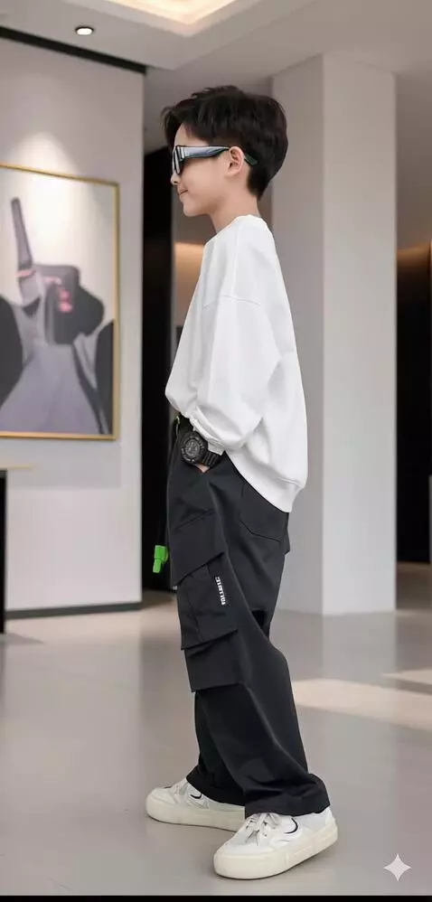 AI Video from prompt: “The boy crosses his arms over his chest with a 