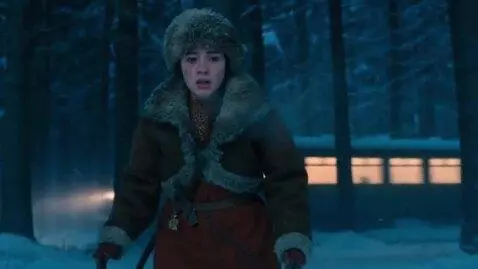 AI Video from prompt: Winter wild ancient forest. Frost. Winter snowst