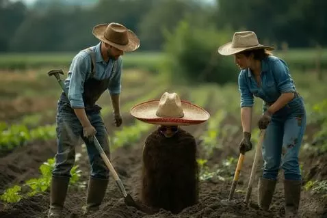 AI Video from prompt: Five year old boy wearing, Sunglasses,Straw somb