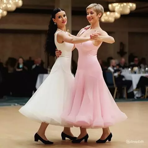 AI Video from prompt: Two women slow waltz